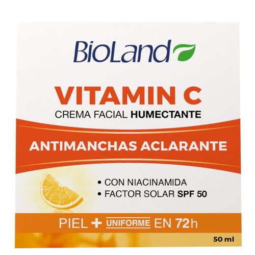 Crema Facial Bioland antimanchas con vitamina C SPF50 - 50 ml