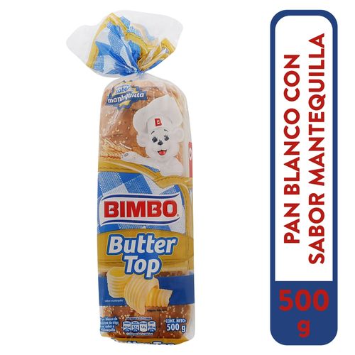 Pan cuadrado Bimbo butter top sabor mantequilla - 500 g