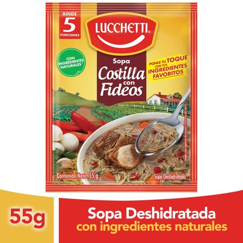 Sopa Lucchetti Costilla con fideos - 55 g