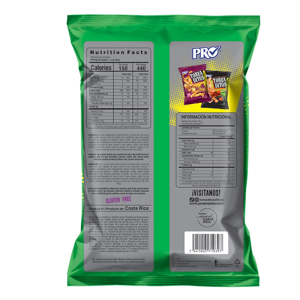 Comprar Snack Pro Toreadito Limón -160 g | Walmart Costa Rica - Walmart ...