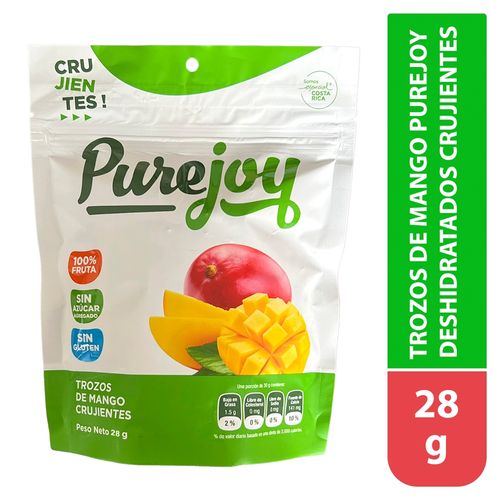 Trozos de Mango PureJoy Deshidratados Crujientes - 28  g