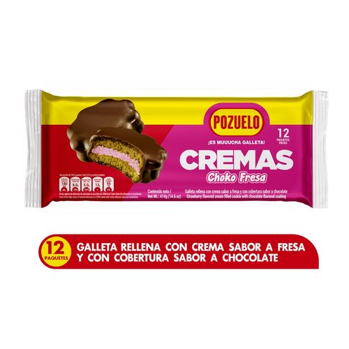 Galletas Pozuelo Cremas ChocoFresa - 414 g