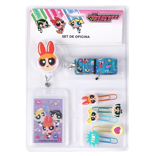 Kit de oficina  Powerpuff Girls clips y portagafete