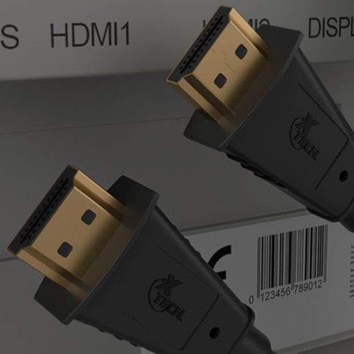 Cable Xtech AB004XTK71 HDMI color negro resolución 3840 x 2160 - 7.6 m