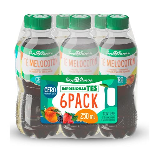 Té Verde Y Melocotón Dos Pinos Cero 6 Pack - 250ml