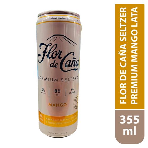 Bebida Alcohólica Flor de Caña Seltzer Premium Mango Lata - 355 ml