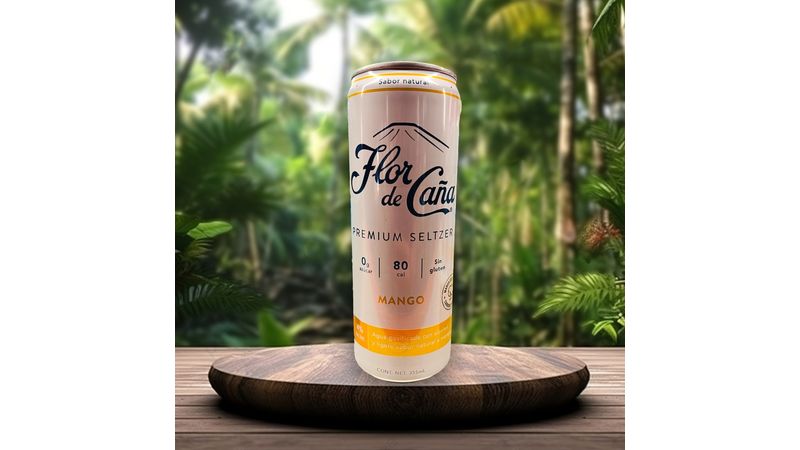 Bebida Alcohólica Flor de Caña Seltzer Premium Mango Lata