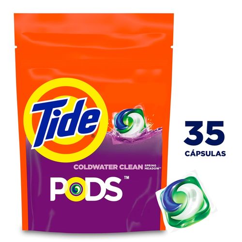 Detergente Tide en cápsulas  3 en 1 spring meadow - 876 g