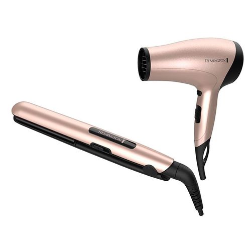 Combo plancha y secador para el cabello Remington con concentrador y difusor