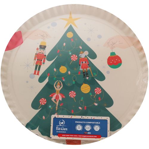 Plato Imp De Navidad 12 Paq De 6 Unid