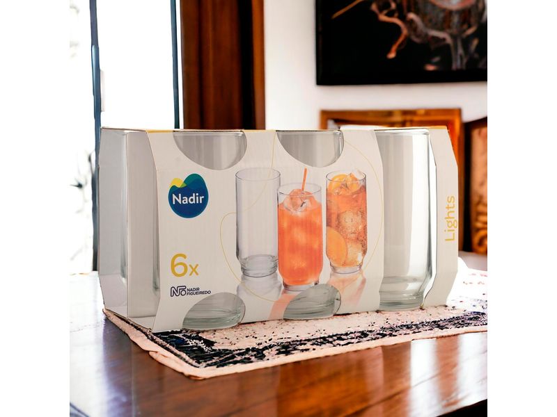 Vasos Cocktail Largos 430 Ml Juego De 6 Vasos Long Drink / Copa De Agua Glasmark Krosno - 430 Ml, Transparentes, Apto Lavavajillas Vasos Para Gin Zumo