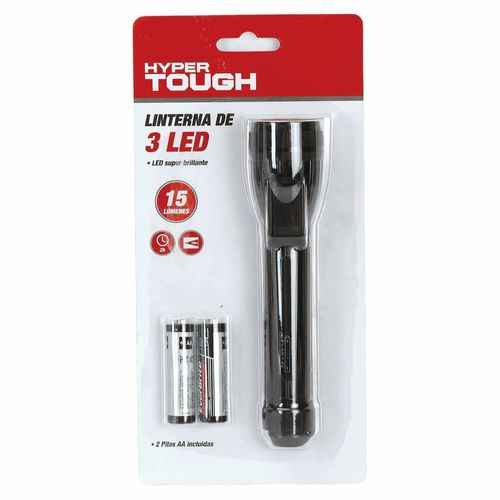Linterna Hyper Tough con batería 2AA 3LED