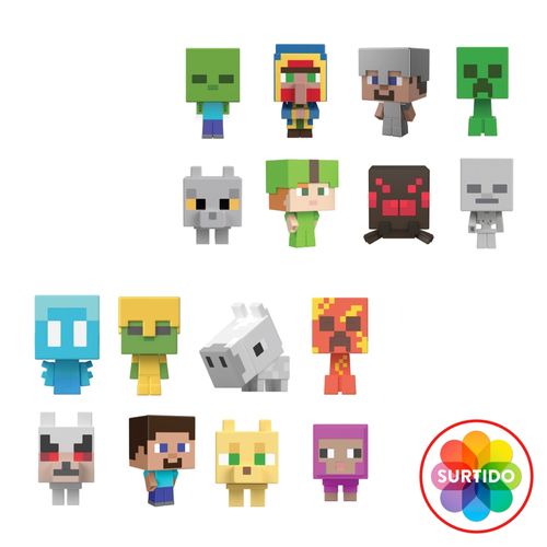 Juguete Minecraft Cabezas Mob Minis