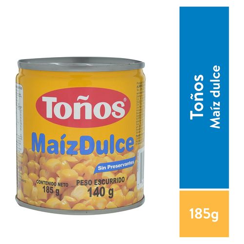 Maiz Toños Dulce Enlatado - 185gr