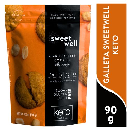 Galleta Sweet Well  keto friendly mantequilla de maní -90 g