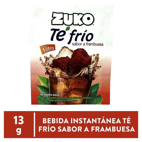 Bebida En Polvo Zuko Te Frio Frambuesa - 13 g