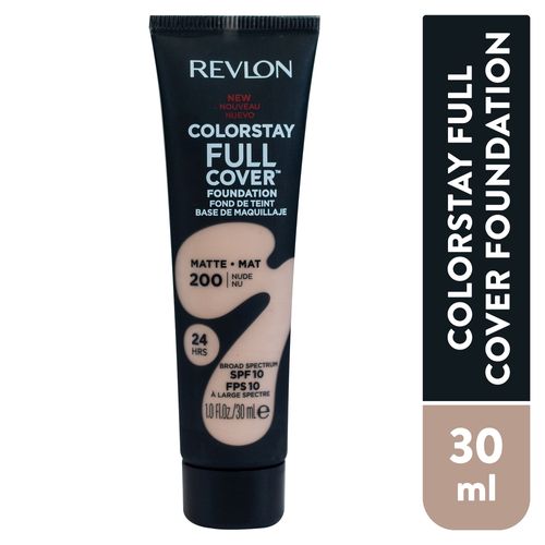 Base líquida Revlon colorstay full cover foundation tono 200 matte - 28 g