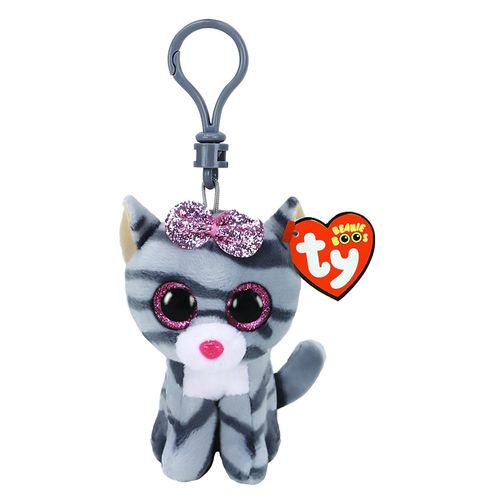 Ty Beanie Boos Kiki Gato Gris Clip