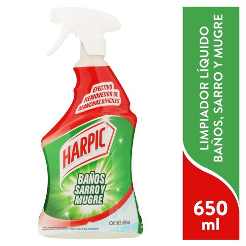 Limpiador De Baños Harpic Sarro y Mugre Rociador -650ml