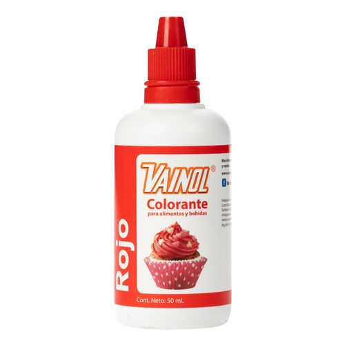 Colorante Rojo Ancla Vainol, Para Alimentos Y Bebidas - 50ml