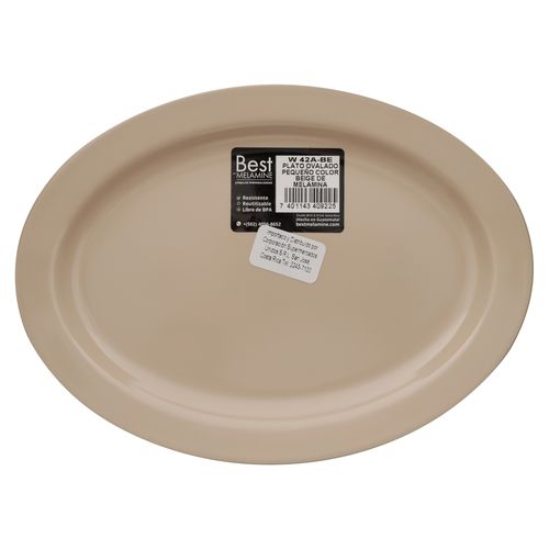 Plato Best Melamine Ovalado Pequeño Beige