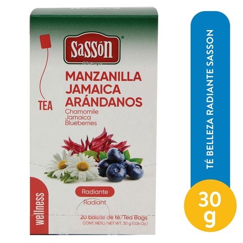 Té Sasson Wellness Manzana Jamaica Y Arándanos -30 g