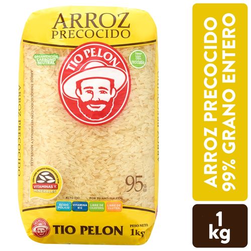 Arroz precocido Tío Pelón 95% grano entero - 1000 g