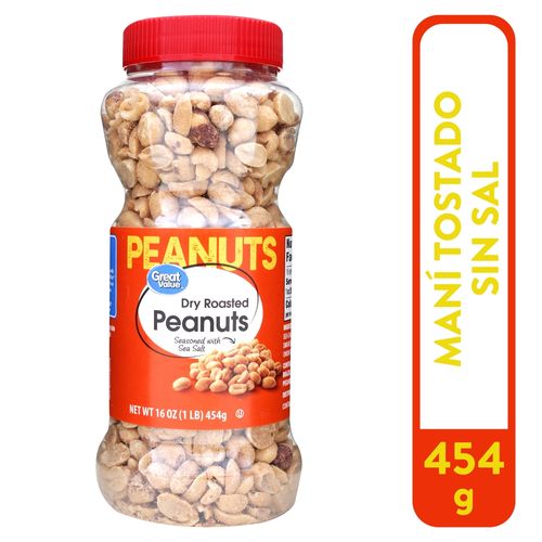 Maní Great Value con sal - 454 g