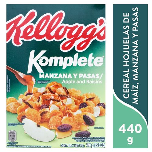 Cereal Komplete Manzana Pasas -440 g