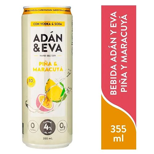 Bebida Adan Y Eva Maracuya Piña Con Ron -350ml