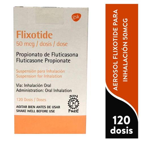 Aerosol Flixotide para Inhalación 50Mcg 120 Dosis