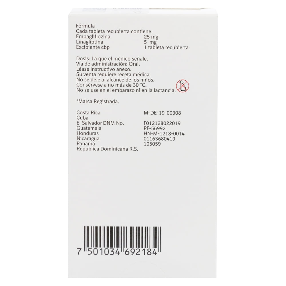 Comprar Jardianz Dpp 5 Mg / 25 Mg X 30 Tabletas | Walmart Costa Rica ...