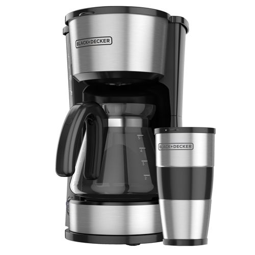 Cafetera Black &Decker 4 en 1 Filtro Permanente con Jarra de Vidrio 5 Tazas CM0755S-MX