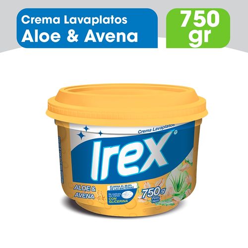 Lavaplatos Irex Crema Avena Aloe -750gr