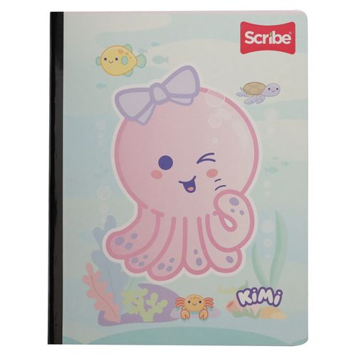 Cuaderno rayado Scribe diseño animales marinos tiernos para niña