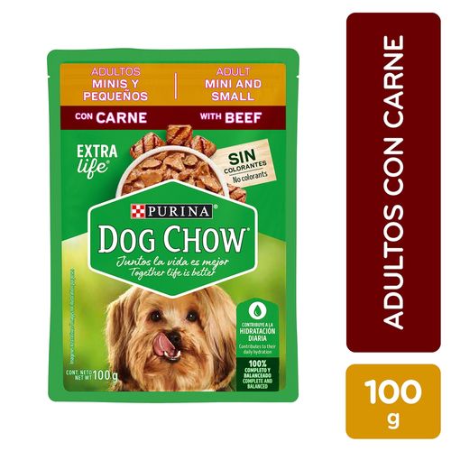 Alimento Húmedo Perro Purina Dog Chow Adultos Minis y Pequeños Carne -100g