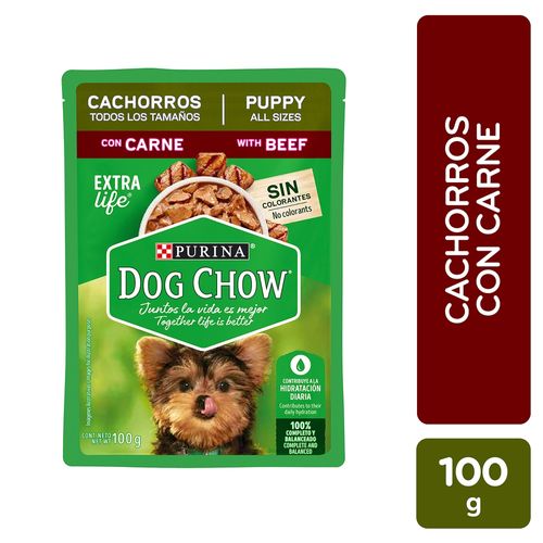 Alimento húmedo Purina Dog Chow para cachorros sabor carne -100 g