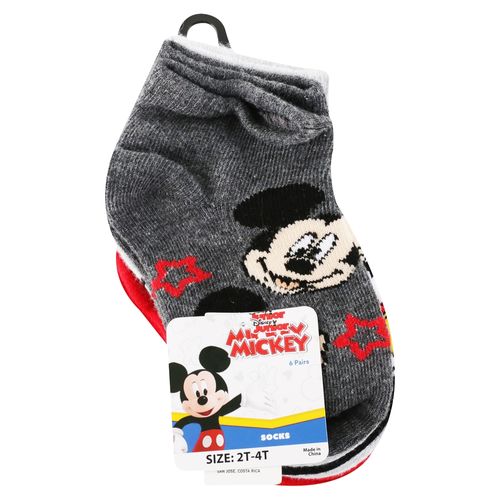 6 Pack Calceta Mickey Jr Disney 2 5T