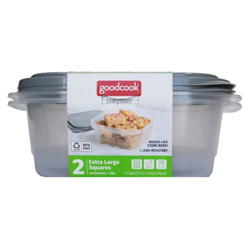 Recipientes Good Cook Cuadrados Extra Grandes
