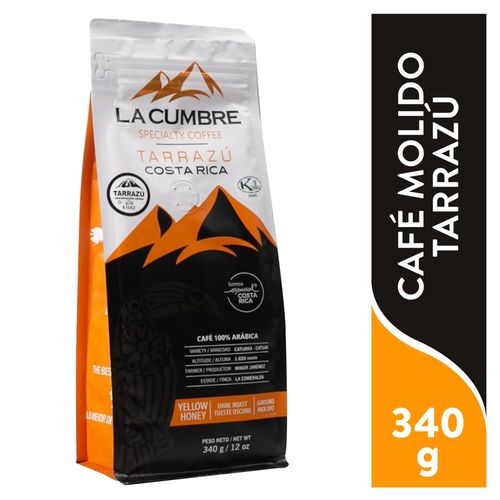 Café La Cumbre de especialidad Tarrazú proceso Yellow Honey molido - 340 g