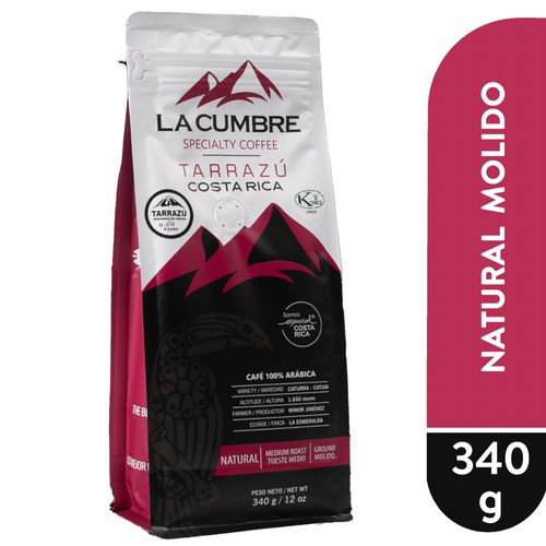 Café La Cumbre de especialidad Tarrazú proceso natural molido - 340 g