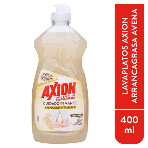 Lavaplatos Líquido Axion Avena Y Con Vitamina E, Arrancagrasa - 400ml