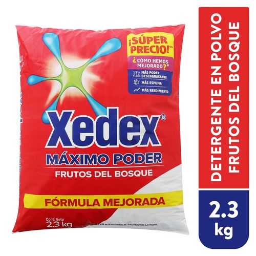 Detergente en  Polvo Xedex Maximo Poder Frutos - 2300 g