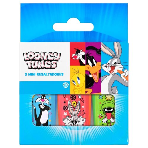 Resaltadores Looney Tunes mini - 3 pzas