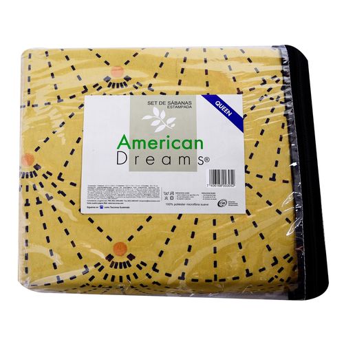 Set American Dream de Sabanas Queen Estampado