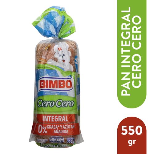 Pan integral cero Bimbo - 550gr