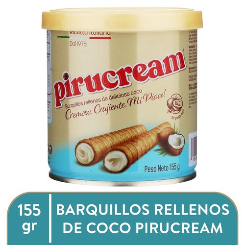 Barquillo Pirucream rellenos de coco - 155 g