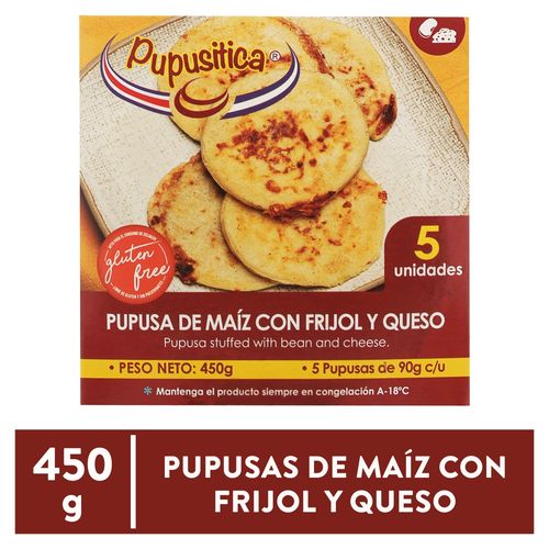 Pack450gr Pupu Frijol Queso Pupusitica