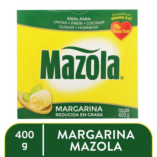 Margarina Mazola Reducida en Grasa - 400 g