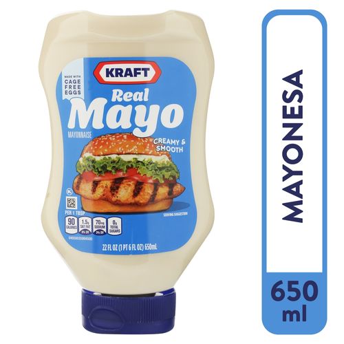 Mayonesa Kraft cremosa y suave - 650 ml